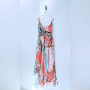 Boston Proper Embellished Printed Maxi Dress Size 6